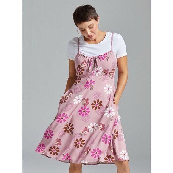 Disney Hercules Floral Meg Allover Print Slip Dress (Med) - Picture 2 of 5